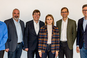 Von links nach rechts: Dr. Pascal Grohmann, Torsten Krawczyk, Dr. Andreas Eisen, Paula Pickert, Sebastian Graf von Keyserlingk, Peter Götz